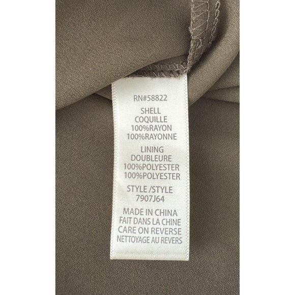 Max Studio Plaid Off Shoulder Boho Bell Sleeve Lined Pullover Dress Women's Sz L - Picture 8 of 9